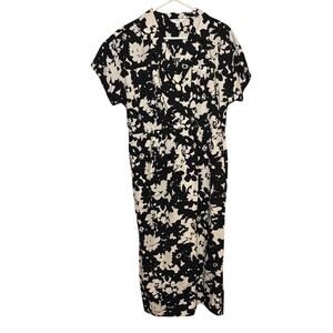 Time and Tru Women’s Black and White Collared midi Dress Size L (12-14)